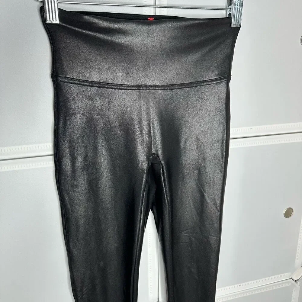 SPANX Faux Leather Leggings Size Small - Picture 7 of 11